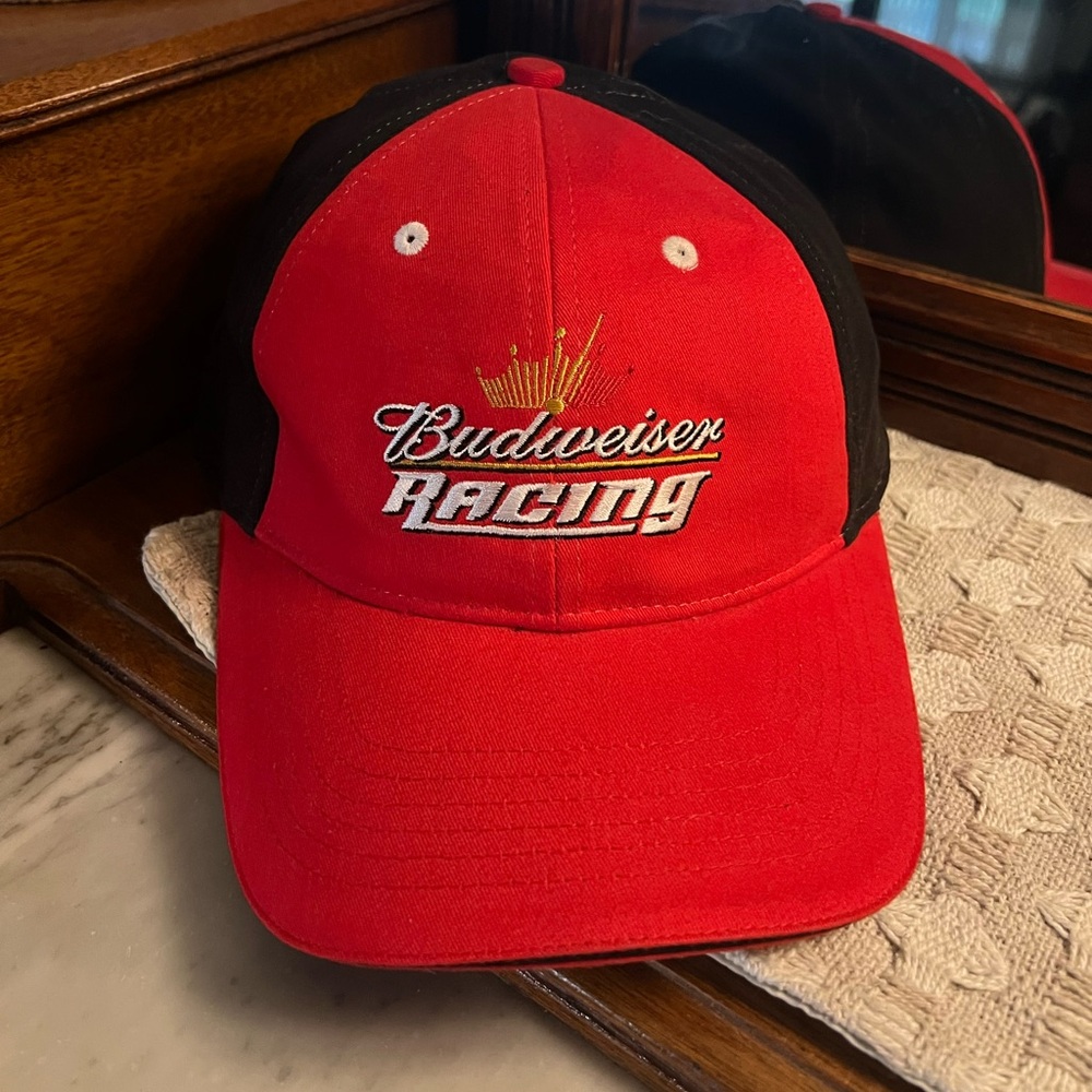 CHASE AUTHENTICS Budweiser Racing Dale Earnhardt Jr #8 Hat Red Black Men's L/XL‎